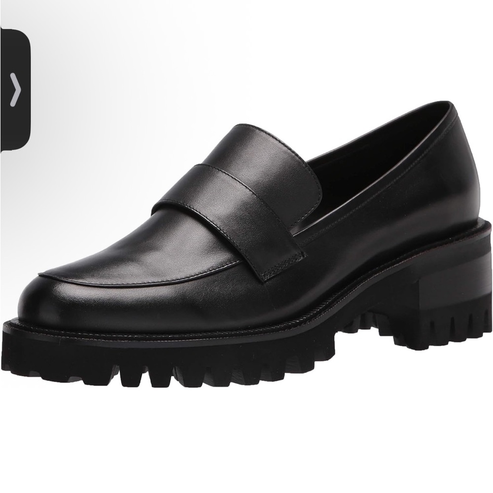 AEROSOLES Black Chunky Sole Loafers